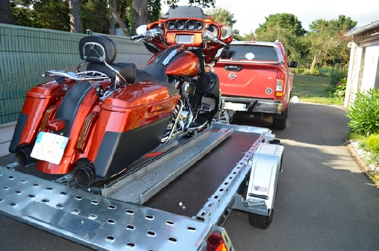 Porte-moto pour remorque en kit - Charger sa moto seul